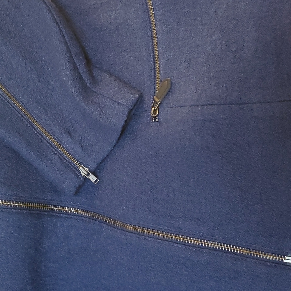 NWOT TALBOTS Blue Zippered Jacket - Picture 8 of 9
